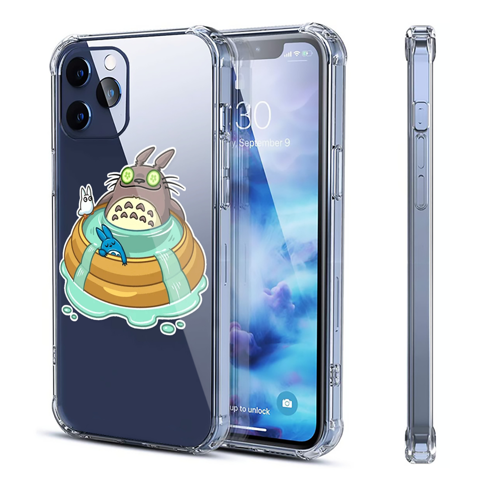（画像用） となりのトトロ 草壁メイ 草壁サツキ My Neighbor Totoro Satsuki Kusakabe Mei Kusakabe 【iPhone 12シリーズ対応】透明スマホケース（クリアソフトケース）